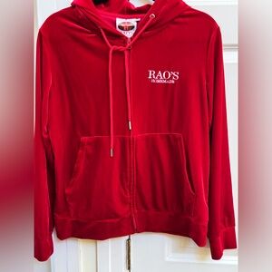 RAO’S Tomato Sauce Red Velour Track Suit